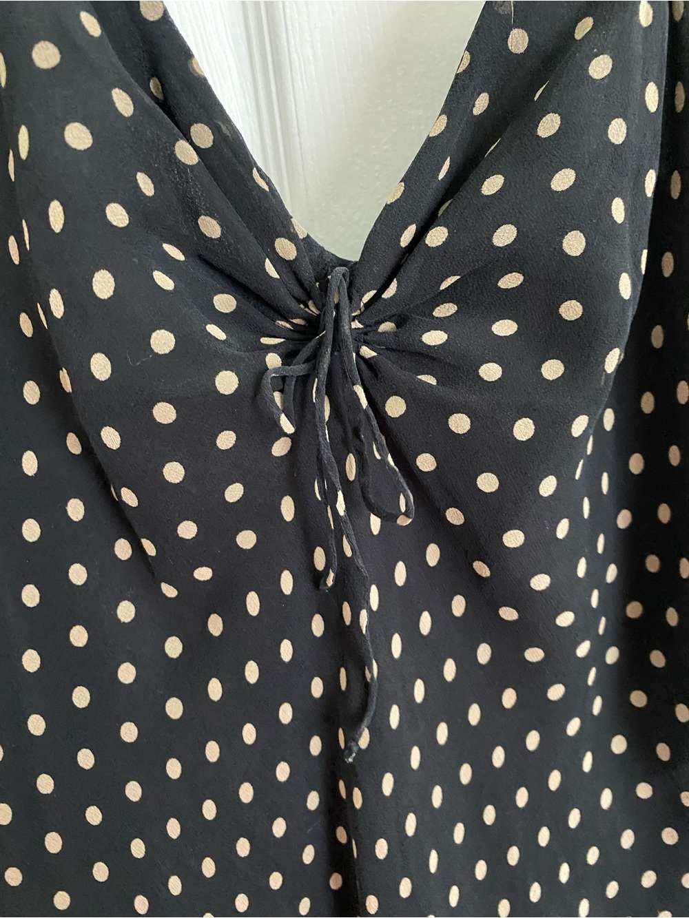 Lauren Ralph Lauren 100% Silk Polka Dot Maxi Slip Dress | Size 10 - Picture 3 of 5